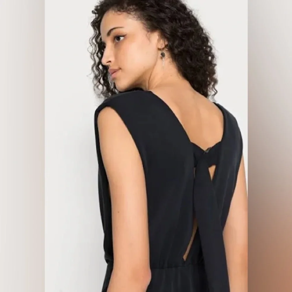 Free People Black Mini Dress with Twist Detail runway dress lbd